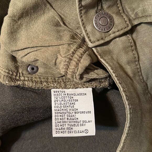 Breakers 24 Camo Olive Moth Army Green Stretch Denim Jeans - Picture 12 of 13